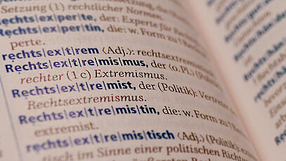 Wörterbuch, Eintrag zu "Rechtsextremismus"