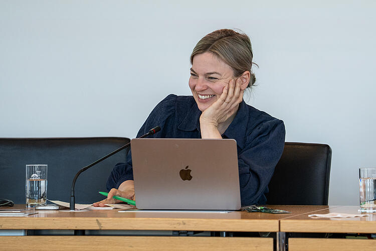 Katharina Schulze, MdL, bei der Diskussionsrunde zur Ernährung der Zukunft.