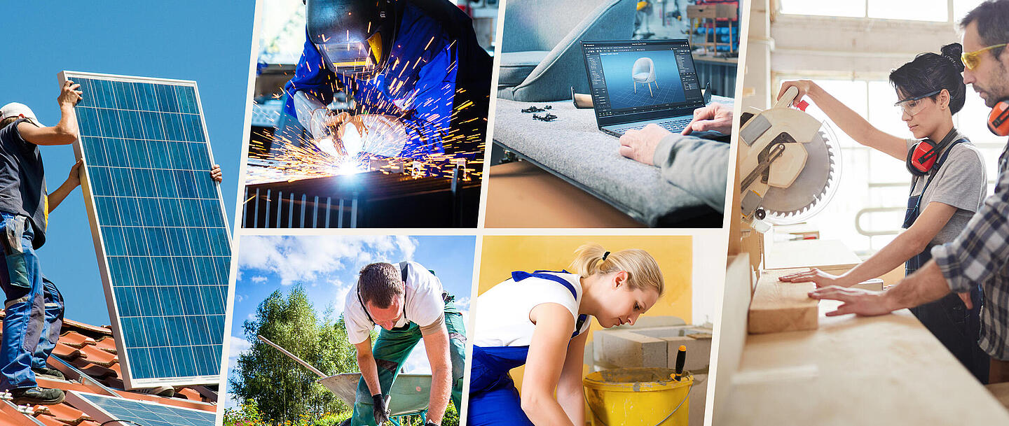 Handwerker bei der Arbeit