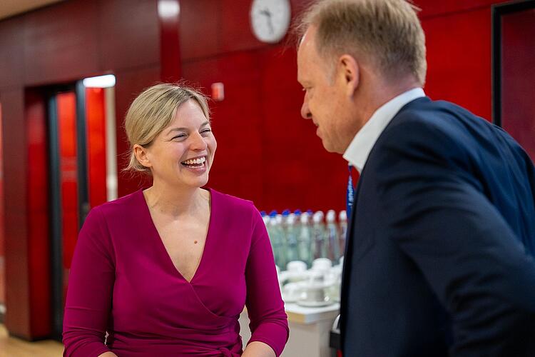 Katharina Schulze, MdL; Prof. Dr. Dr. h.c. Clemens Fuest