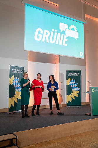 Katharina Schulze, MdL; Stephanie Schuhknecht, MdL; Annahita Esmailzadeh