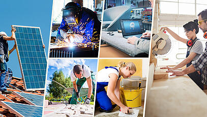 Handwerker bei der Arbeit
