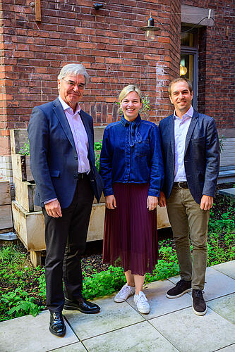 Gruppenbild mit Joe Kaeser, Katharina Schulze und Philipp Lahm.